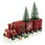 12" Red and Gold Christmas Train With LED Lighted Frosted Trees Tabletop Decoration - IMAGE 1