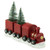 12" Red and Gold Christmas Train With LED Lighted Frosted Trees Tabletop Decoration - IMAGE 4