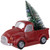 LED Lighted Pine Tree in Vintage Truck Christmas Decoration - 10" - Red - IMAGE 1