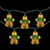 Gingerbread Man with Bowties Christmas Light Set - Clear - 7.5' Green Wire - 10ct - IMAGE 4