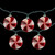 10 Count Peppermint Candy Christmas Light Set, 6ft Green Wire - IMAGE 4