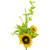 Wildflower and Sunflower Artificial Floral Silk Spray - 19" - Yellow - IMAGE 5