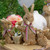 Sisal Mommy and Babies with Basket Easter Bunny Figure Decoration - 12.5" - IMAGE 2