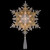 13.75" Lighted Gold and Silver Snowflake Christmas Tree Topper, Clear Lights - IMAGE 6