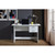 47" White and Silver Rectangular Writing Desk with 2-Drawers - IMAGE 4