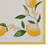 Set of 6 White With Yellow Lemon Rectangular Placemat 19"