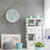 23.5" Blue and White Round Distressed Finish Harbor Tides Wall Clock - IMAGE 3