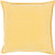 22" Golden Yellow Square Throw Pillow with Velvet Flange - IMAGE 1
