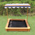 3.75' Wooden Sandbox with Blue and White Striped Canopy
