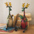 Set of 2 Red, Green, and Yellow Recycled Sitting Iron Christmas Moose - IMAGE 2