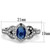 Stainless Steel Women's Engagement Ring with Blue Montana Synthetic Glass Stone - Size 5 (Pack of 2) - IMAGE 2