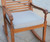 3.5' Natural Brown Color Stain Nantucket Rocking Chair with Gray Cushion - IMAGE 3