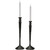 Set of 2 Black Traditional Candle Holders 17" - IMAGE 1
