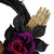 Skull with Hands and Purple Roses Halloween Twig Wreath, 22-Inch, Unlit - IMAGE 3