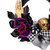 Skeleton with Glittered Roses Artificial Halloween Twig Wreath - 22" - Unlit - IMAGE 4