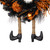 Witch and Pumpkins Glittered Artificial Halloween Wreath - 24" - Unlit - IMAGE 5
