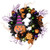 Glittered Jack-O-Lantern in Witch's Hat Artificial Halloween Wreath - 24" - Unlit - IMAGE 2