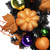 Glittered Jack-O-Lantern in Witch's Hat Artificial Halloween Wreath - 24" - Unlit - IMAGE 6