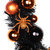 Spiders and Ornaments Small Tinsel Halloween Wreath - 18" - Orange and Black - Unlit - IMAGE 6