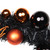 Spiders and Ornaments Small Tinsel Halloween Wreath - 18" - Orange and Black - Unlit