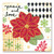 White and Red Happy Noel Poinsettia Christmas Square Wall Art Decor 12" x 12" - IMAGE 1