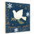 Blue and White Silent Night Dove Christmas Square Wall Art Decor 12" x 12" - IMAGE 2
