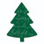 18" Green and White "Merry and Bright" Christmas Tree Cutout Wall Decor - IMAGE 1