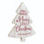 18" White and Red "Merry Little Christmas" Hanging Tree Wall Decor - IMAGE 2