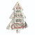 18" White and Red Christmas Wishes Tree Wall hanging - IMAGE 2