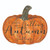 17" Orange and Brown "Leaves are Falling Autumn is Calling" Hanging Pumpkin Thanksgiving Wall Decor - IMAGE 1