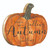17" Orange and Brown "Leaves are Falling Autumn is Calling" Hanging Pumpkin Thanksgiving Wall Decor - IMAGE 2