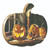 17" Orange and Brown Carving Table Hanging Pumpkin Halloween Wall Decor - IMAGE 2