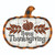 17" Black and Orange "Happy Thanksgiving" Pumpkin Hanging Wall Decor - IMAGE 1