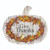 17" Ivory and Orange "Give Thanks" Pumpkin Hanging Thanksgiving Wall Decor - IMAGE 1