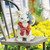 10" Constance Easter Bunny Holding a Bonnet Outdoor Garden Statue - IMAGE 2