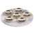 12.25" Metallic Gold and Gray Kitchen Accessories and Gift Collections Roseland Seder Plate - IMAGE 1