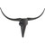 Animal Skull with Horns Wall Sculpture - 47.5" - Bronze - IMAGE 3