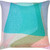 22" Blue and Pink Sparkly Abstract Square Outdoor Patio Throw Pillow - IMAGE 1