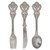 Set of 3 Nickel Cutlery Wall Art Decors 24" - IMAGE 1