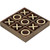 10" Brown Square Mango Wood Tic Tac Toe Board Game - IMAGE 1