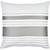 22" Gray and White Striped Square Outdoor Patio Throw Pillow - IMAGE 1
