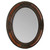 30" Clear Finished Wooden Framed Beveled Oval Wall Mirror - IMAGE 1