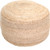 24" Beige Traditional Braided Round Pouf Ottoman - IMAGE 1