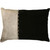 20" Beige and Black Solid Rectangular Throw Pillow - IMAGE 1