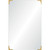 36" Gold and Clear Rectangular Beveled Wall Mirror - IMAGE 1