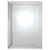 48" Clear Polished Framed Beveled Rectangular Wall Mirror - IMAGE 1