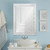 Offset Cornered Rectangular Framed Wall Mirror - 32” - White - IMAGE 1