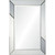 36" Gray Glass Framed Beveled Rectangular Wall Mirror - IMAGE 1