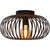 1-Light Geometric Cage Ceiling Light Fixture - 9" - Black - IMAGE 3