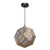 12" Black and Gold Disco Ball Ceiling Pendant Light Fixture - IMAGE 1